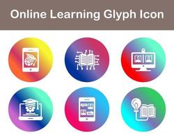 Online Learning Vector Icon Set