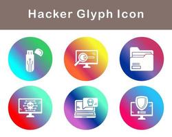 conjunto de iconos de vector de hacker