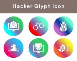 conjunto de iconos de vector de hacker