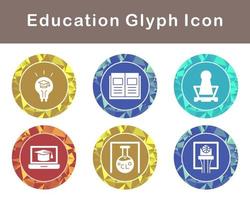 conjunto de iconos de vector de educación