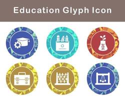 conjunto de iconos de vector de educación