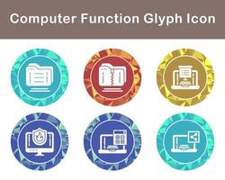 Computer Function Vector Icon Set