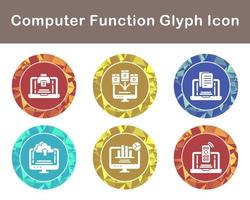 Computer Function Vector Icon Set