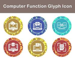 Computer Function Vector Icon Set