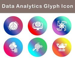 datos analítica vector icono conjunto