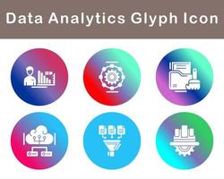 datos analítica vector icono conjunto