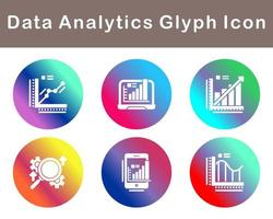 datos analítica vector icono conjunto