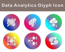 datos analítica vector icono conjunto