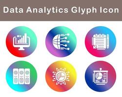 datos analítica vector icono conjunto