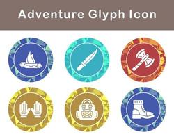 conjunto de iconos de vector de aventura