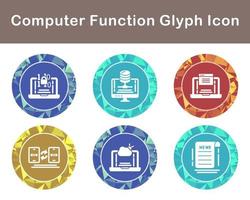 Computer Function Vector Icon Set