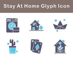 Stay At Home Vector Icon Set