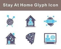 Stay At Home Vector Icon Set