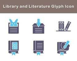 Library And Literature Vector Icon Set