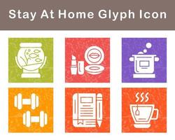 Stay At Home Vector Icon Set