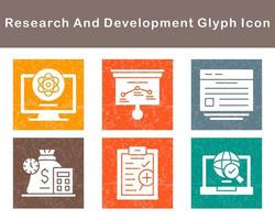 investigación y desarrollo vector icono conjunto