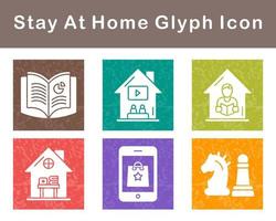 Stay At Home Vector Icon Set