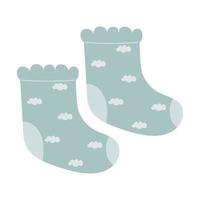 socks with clouds vector