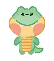 cute crocodile design vector