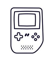 retro portable vidio game console vector