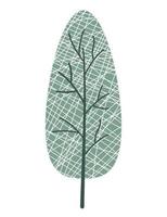 cute textured tree vector