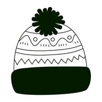 icono de gorro de navidad vector