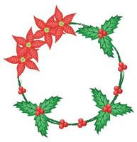 mistletoe wreath illustration vector