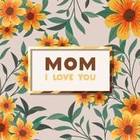 mom i love you card vector