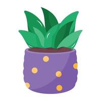 Trendy Succulent Pot vector