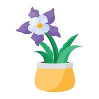 Trendy Columbine Flower vector