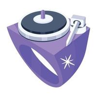 Trendy Turntable Ring vector
