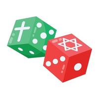 Trendy Magic Dice vector