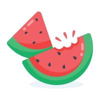 Trendy Watermelon Slices vector