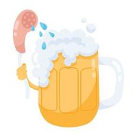 Trendy Beer Mug vector