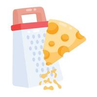 Trendy Cheese Grater vector