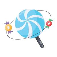 Trendy Swirl Lollipop vector