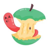 Trendy Rotten Apple vector