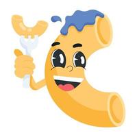 Trendy Macaroni Emoji vector