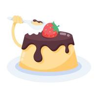 Trendy Chocolate Pudding vector