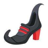Trendy Witch Shoe vector