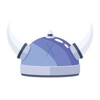 Trendy Viking Helmet vector