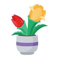 Trendy Flower Buds vector