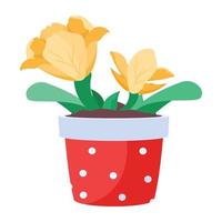 Trendy Yellow Tulips vector