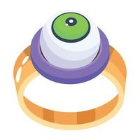 Trendy Eyeball Ring vector