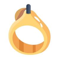 Trendy Pear Ring vector