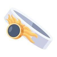 Trendy Sun Ring vector