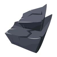 Trendy Boulder Rock vector