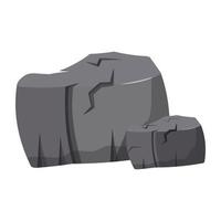 Trendy Boulder Rock vector