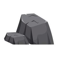 Trendy Boulder Rock vector