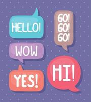 speech bubbles set vector